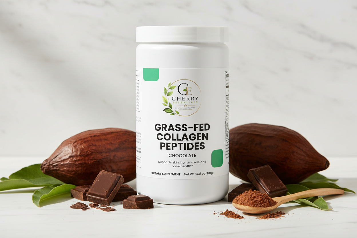 Grass-Fed Collagen Peptides Chocolate Lifestyle Shot