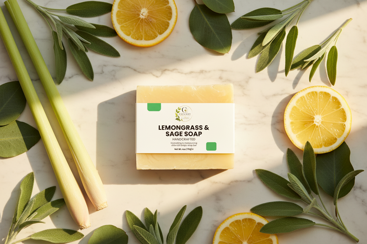 Lemongrass & Sage Soap Lifestyle