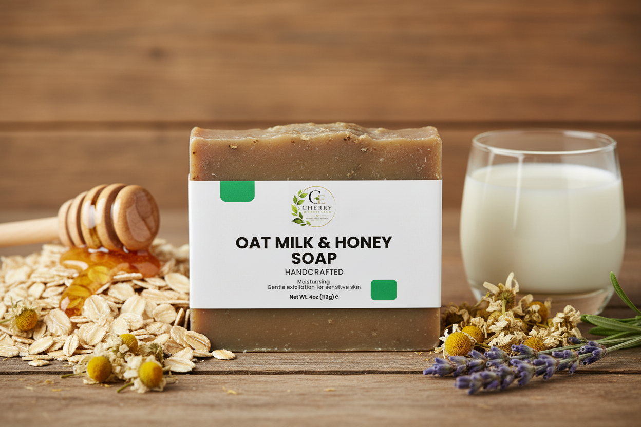 Oat Milk Honey Soap Lifestyle - Exact Label