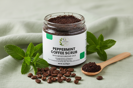 Peppermint Coffee Scrub Lifestyle Shot